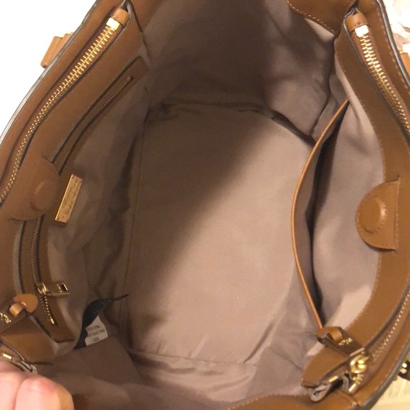 Lauren Ralph Lauren Leather Cow Print Handbag - Picture 4 of 8